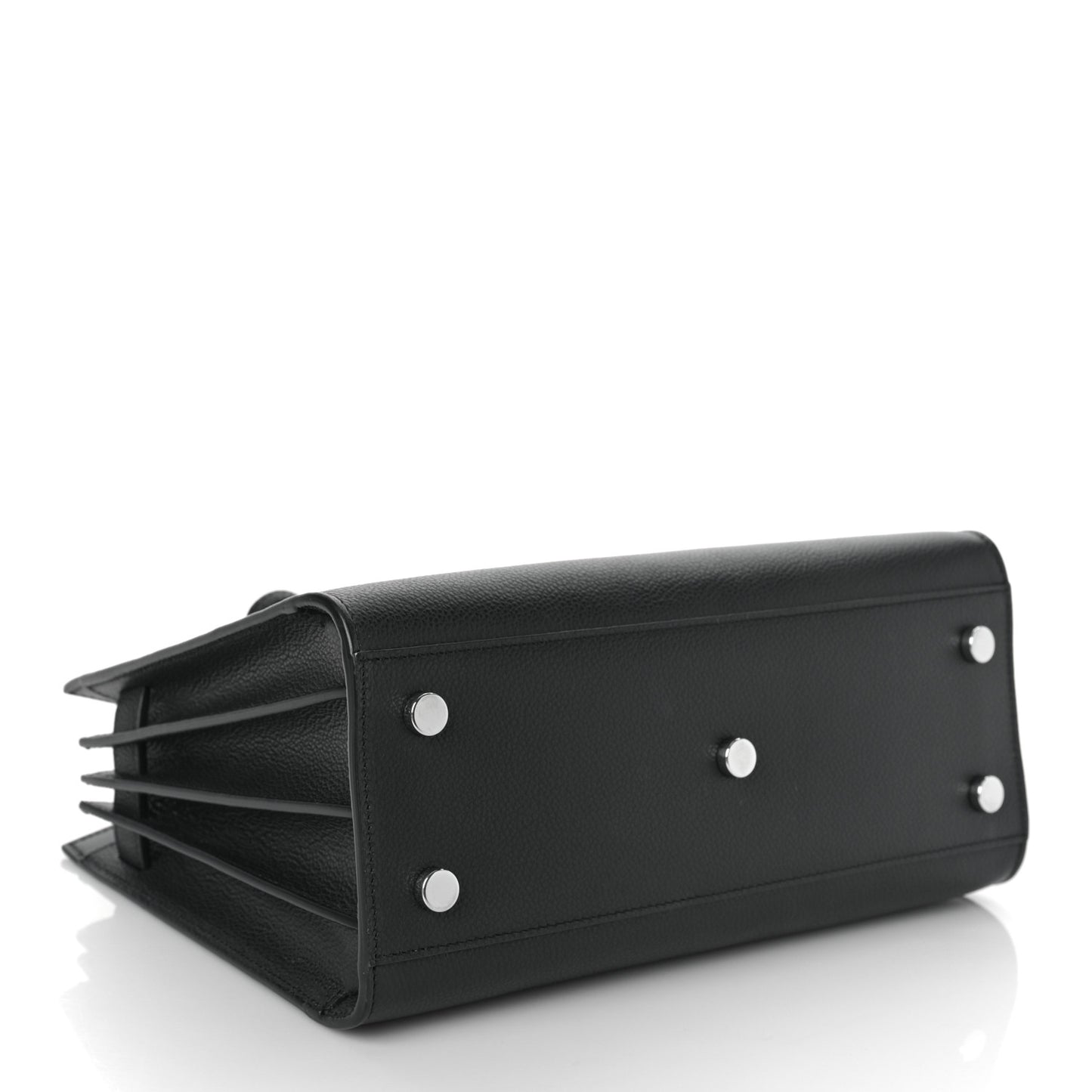 Grained Calfskin Baby Sac De Jour Black
