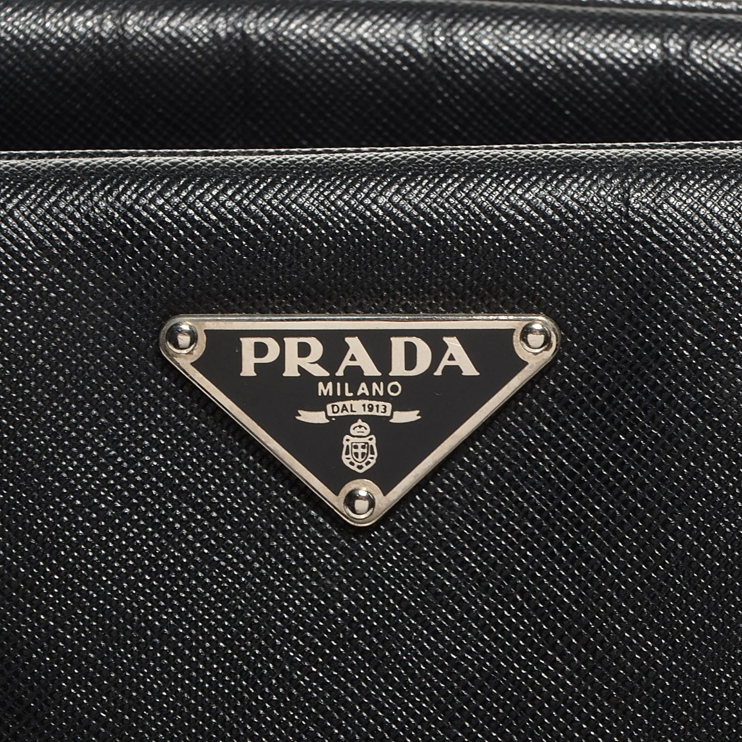 Prada Saffiano Lux Bauletto Nero Black 9 of 9