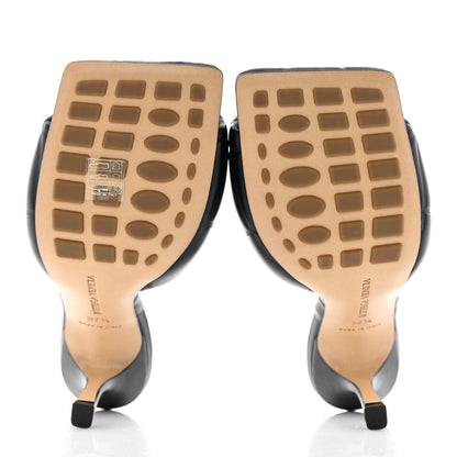 Bottega Veneta Nappa Quilted Rubber Lido Mule Sandals 37.5 Black 5 of 7