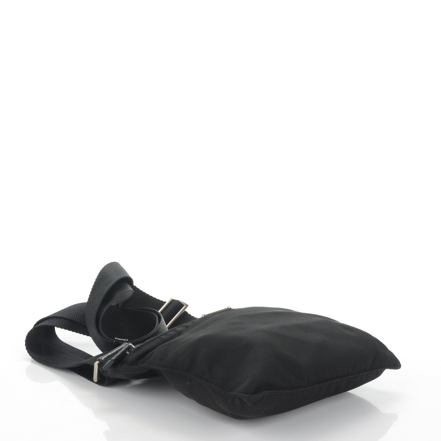 Nylon Vela Flat Messenger Bag Black