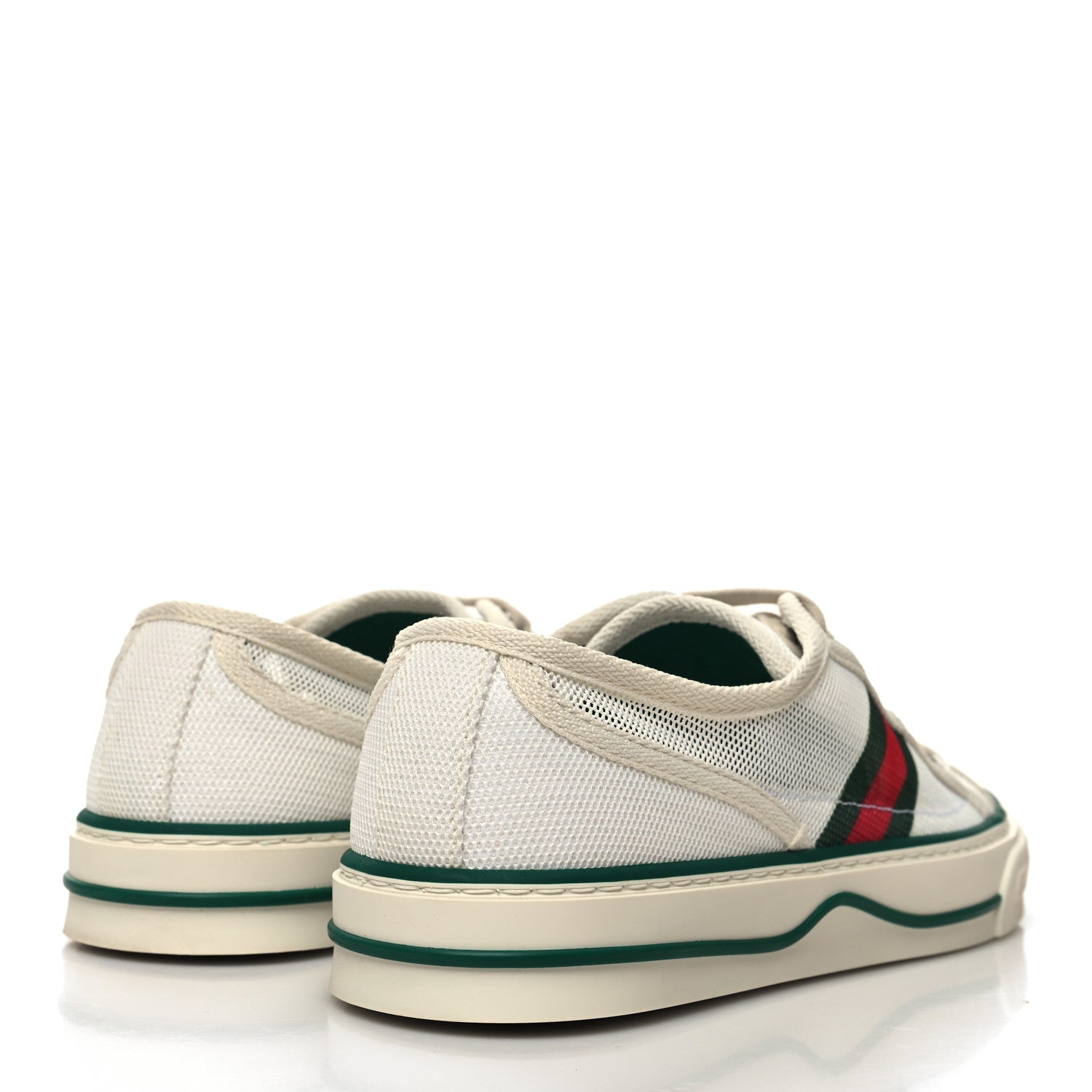 Gucci Mesh Web Womens 1977 Tennis Sneakers 38 Great White Mystic White 4 of 8