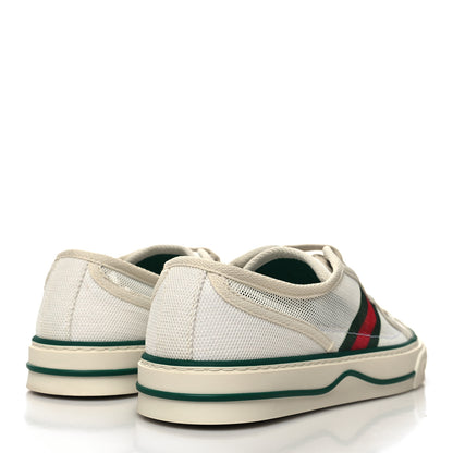 Gucci Mesh Web Womens 1977 Tennis Sneakers 38 Great White Mystic White 4 of 8