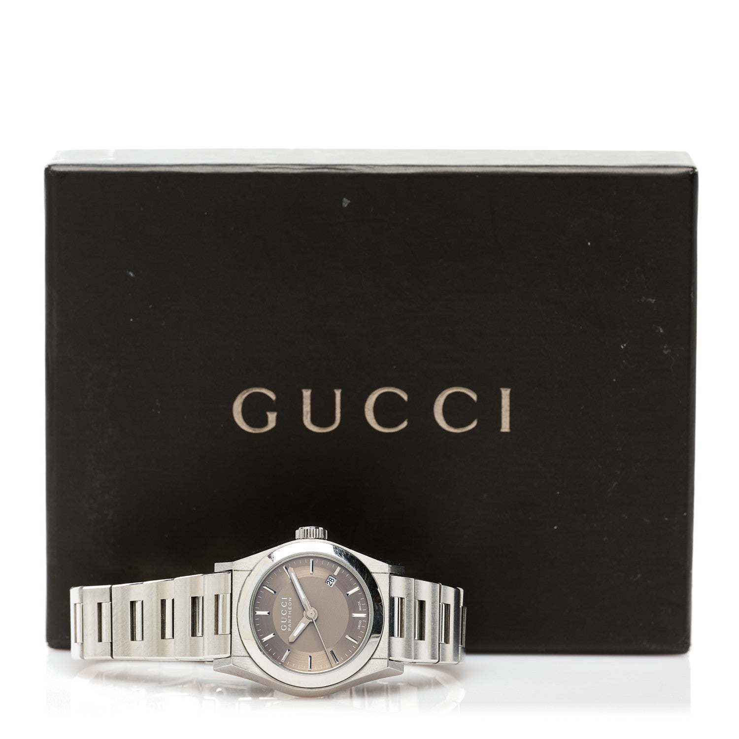 Gucci Stainless Steel 28mm Pantheon Quartz Watch Brown 5 of 5