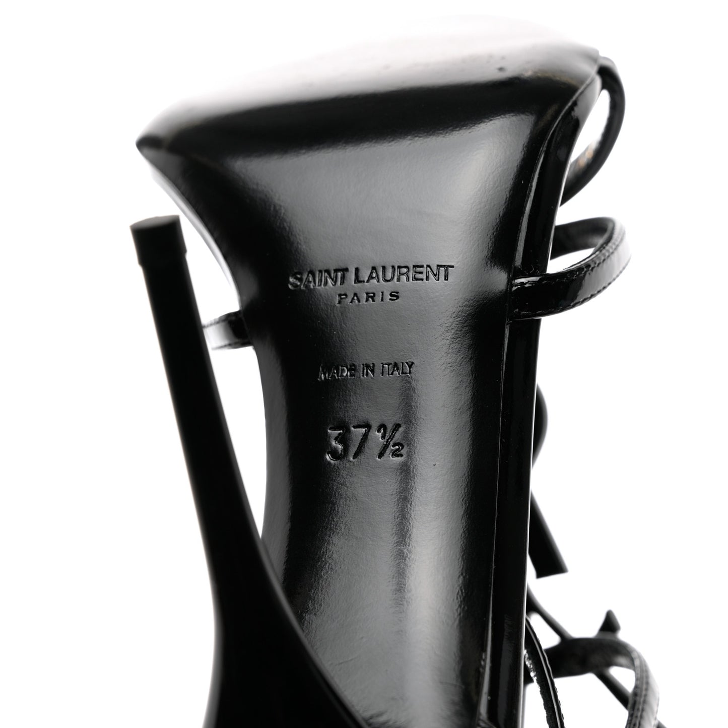 Patent Cassandra 100 Ankle Strap Sandals 37.5 Black