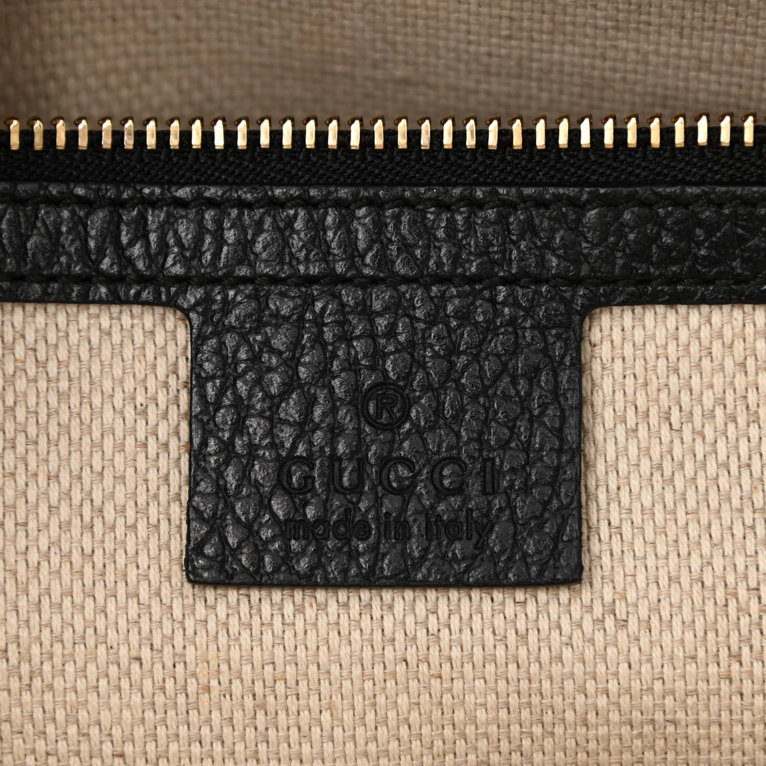 Gucci Pebbled Calfskin Medium Soho Top Handle Satchel Black 6 of 14