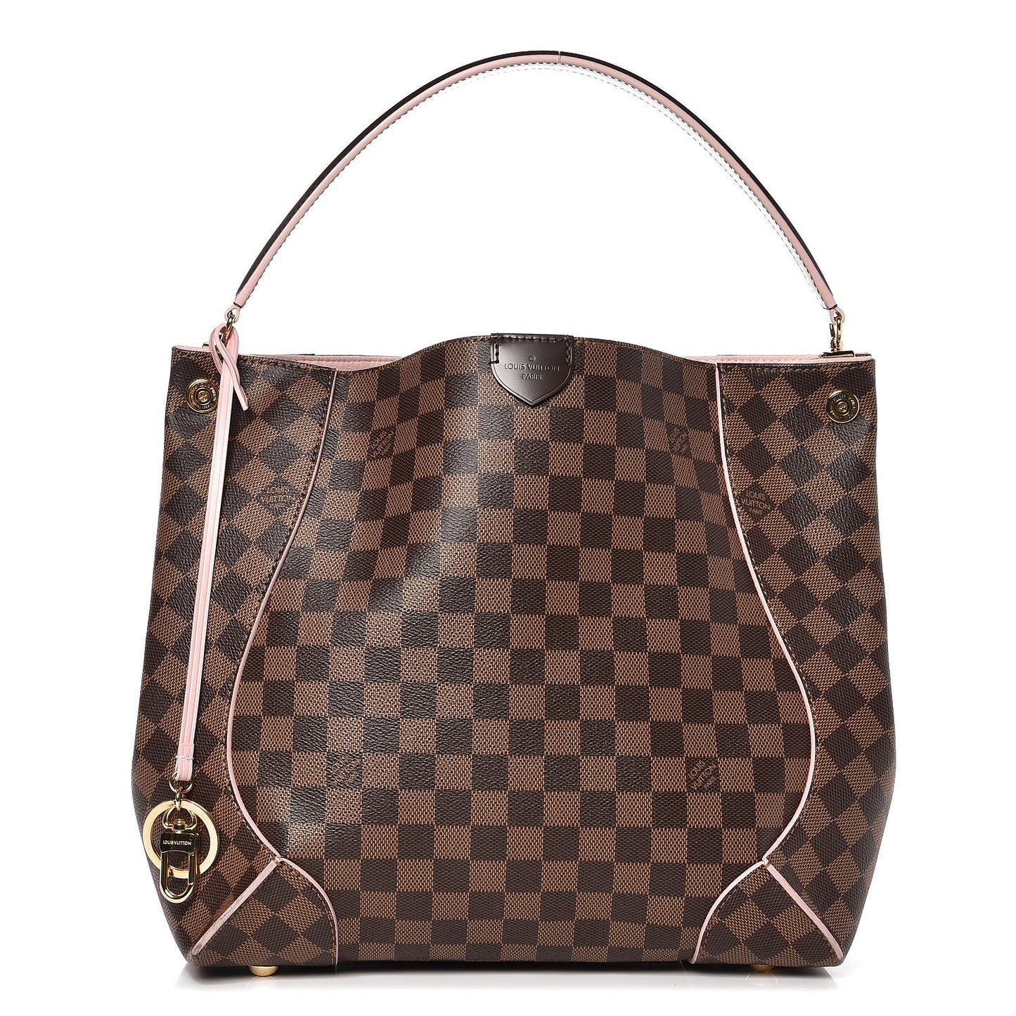Damier Ebene Caissa Hobo Rose Ballerine