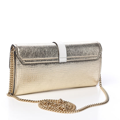 Chloe Metallic Textured Calfskin Aby Chain Wallet Gold 2 of 10