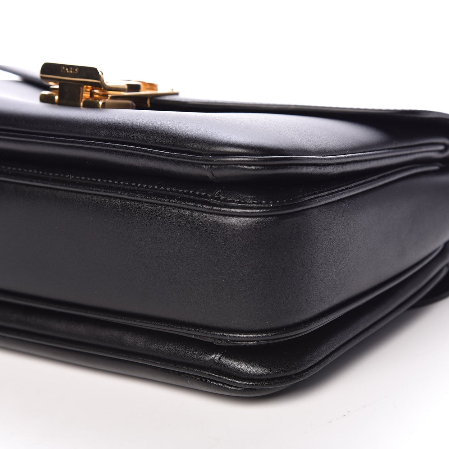 Shiny Calfskin Medium C Bag Black