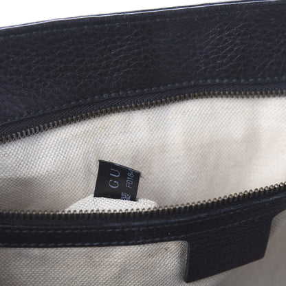 Gucci Calfskin Large GG Marmont Shoulder Bag Black 10 of 11