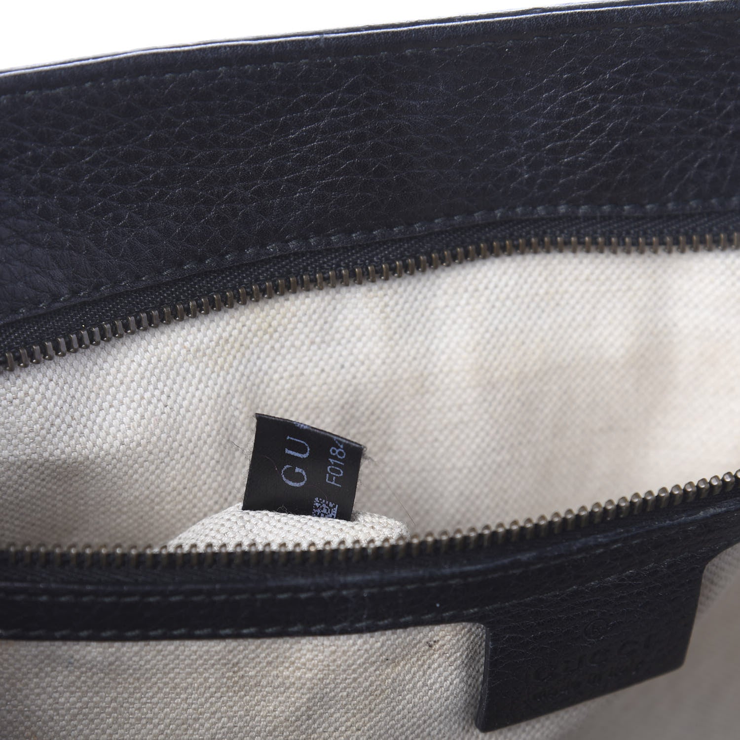 Gucci Calfskin Large GG Marmont Shoulder Bag Black 10 of 11