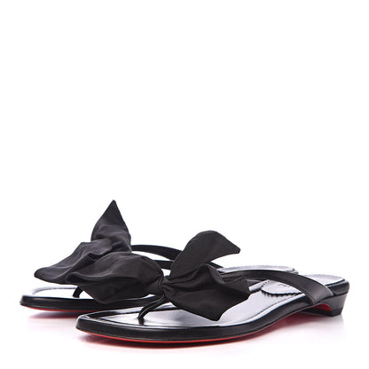 Christian Louboutin Nappa Vol Au Vent Flat Sandal 39 Black 3 of 9