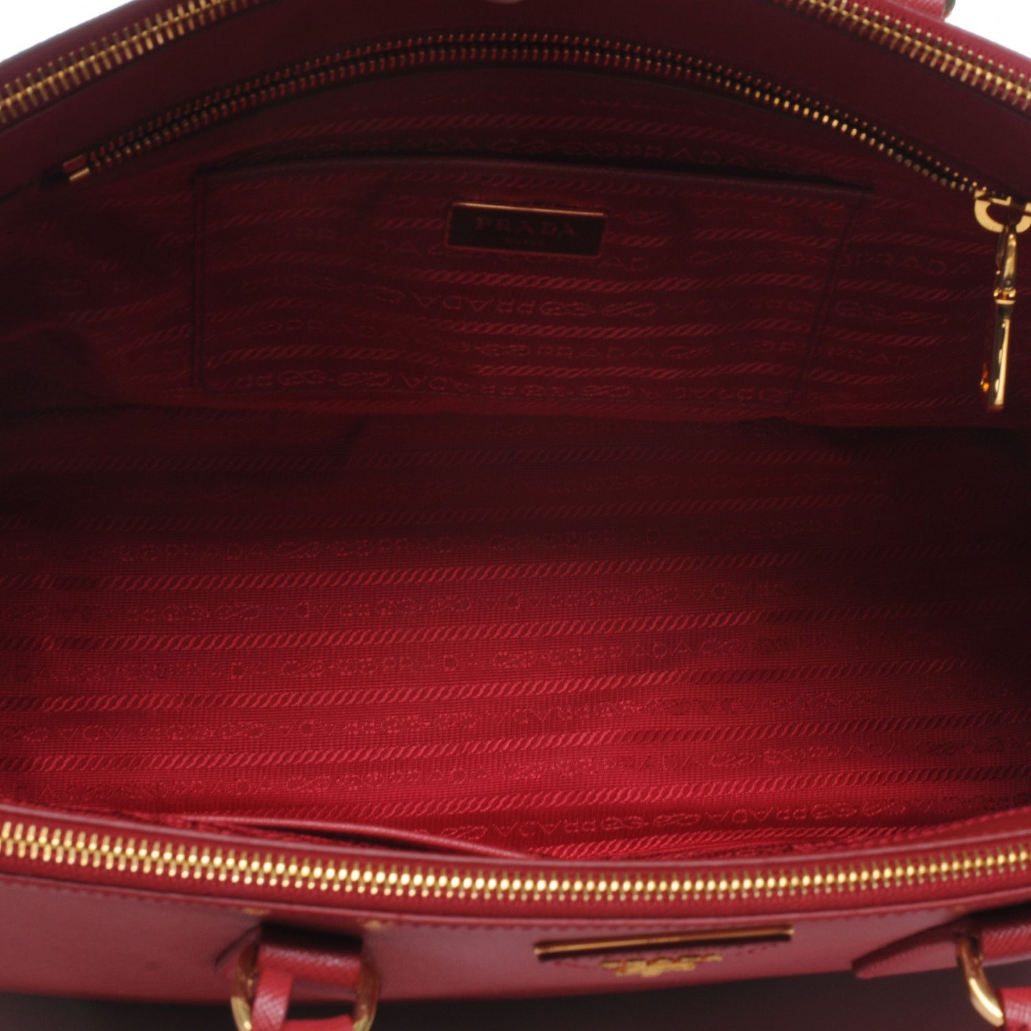 Prada Saffiano Lux Tote Fuoco 6 of 9