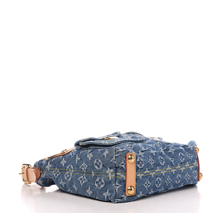 Louis Vuitton Monogram Denim Baggy PM Blue 3 of 9