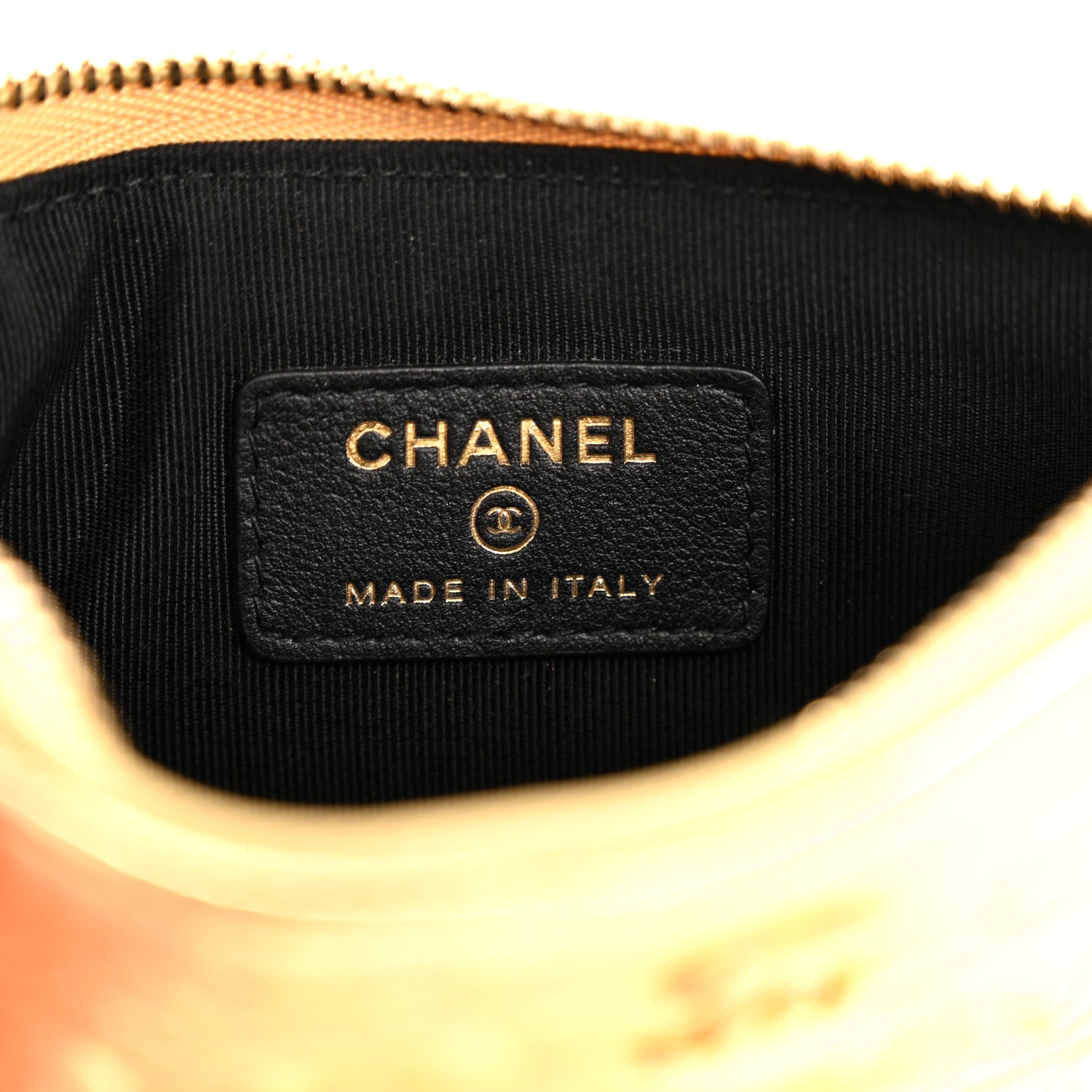 Chanel Metallic Calfskin Crocodile Embossed Cocodile Small Cosmetic Case Gold 5 of 9