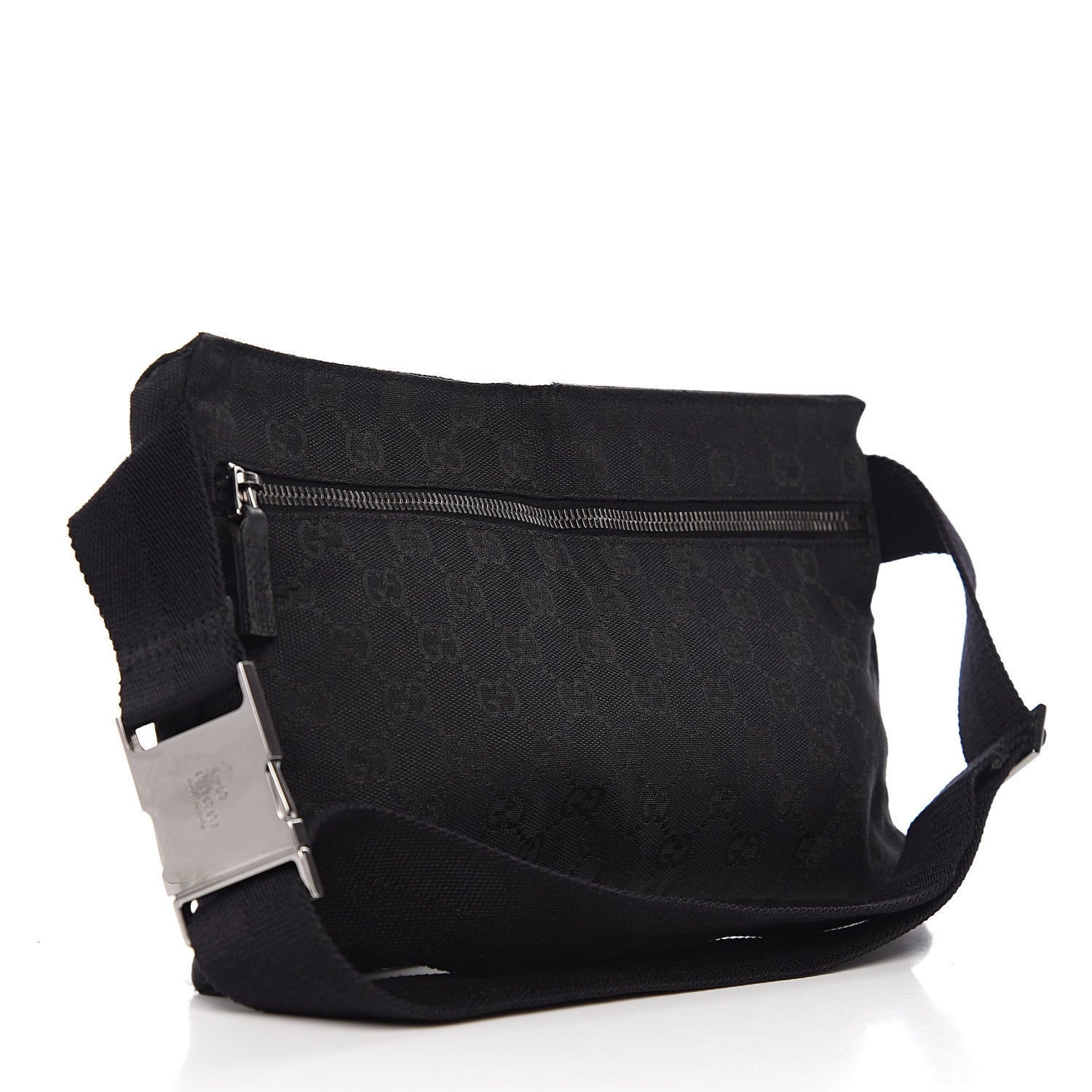 Gucci GG Monogram Double Pocket Belt Bag Black 2 of 7