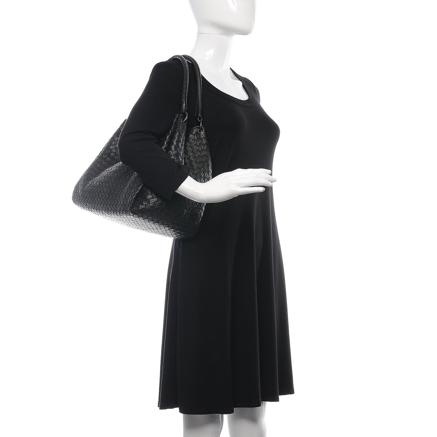 Nappa Intrecciato Parachute Bag Black