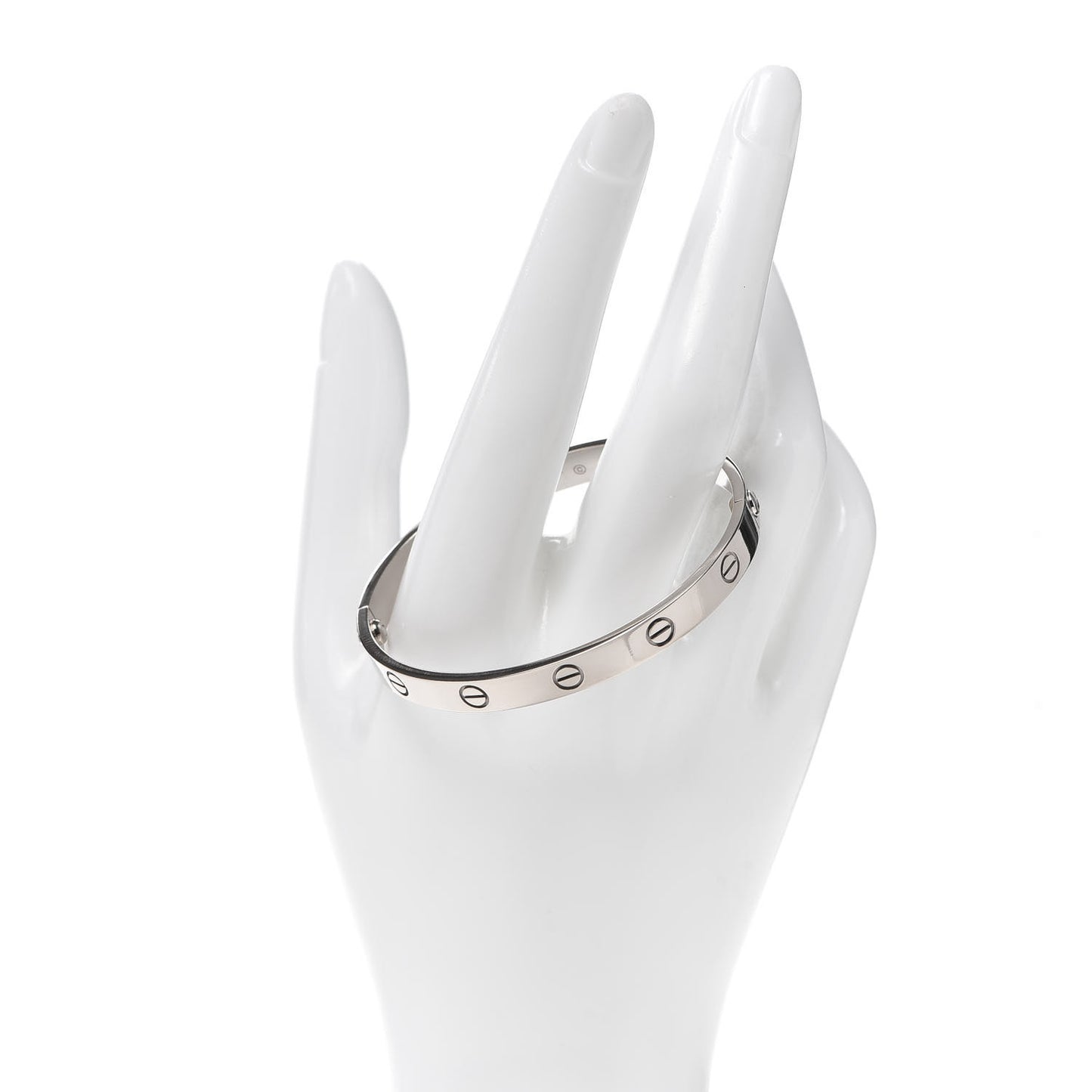 18K White Gold LOVE Bracelet 17