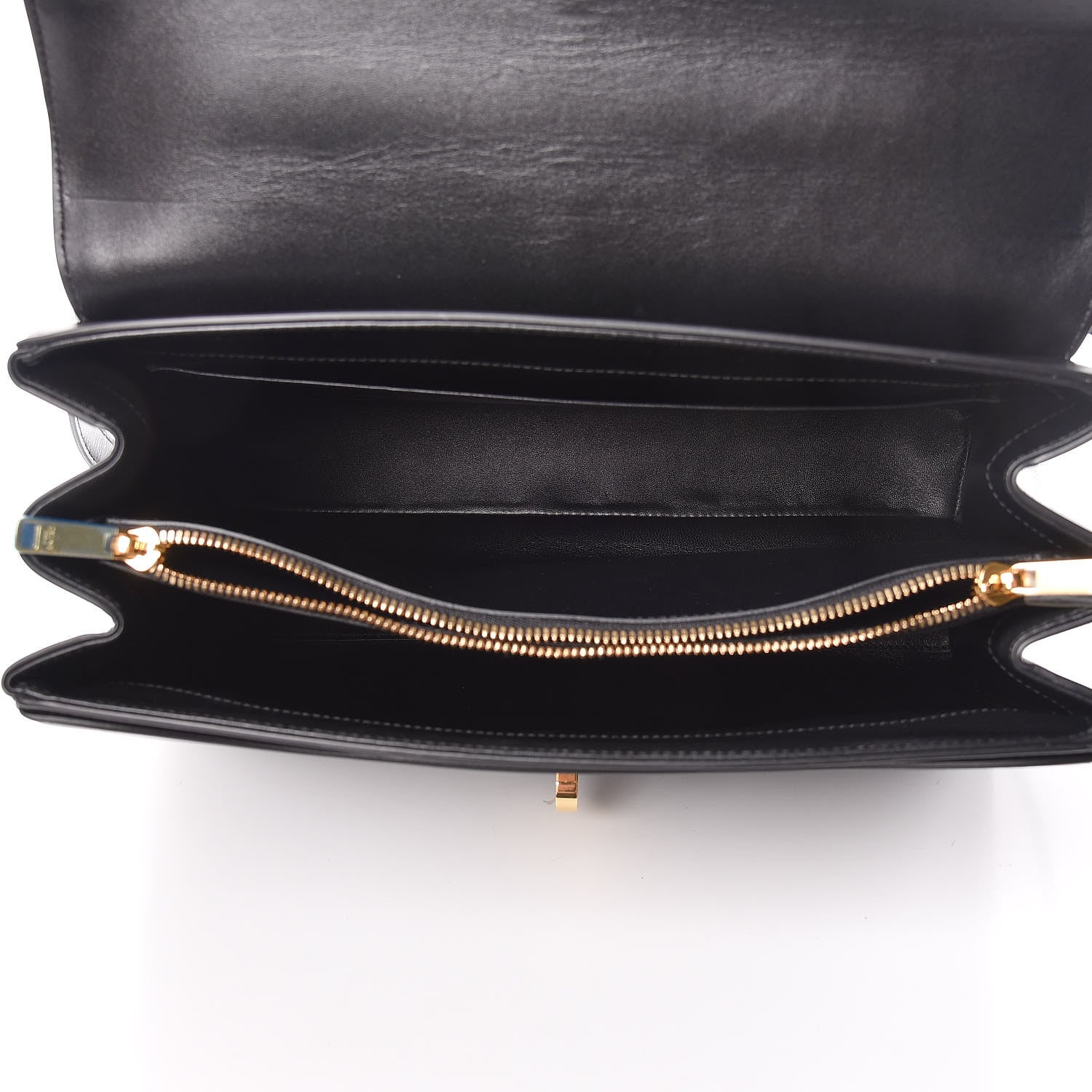 Celine Satinated Calfskin Medium 16 Top Handle Bag Black 5 of 14