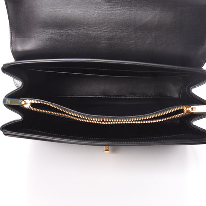 Celine Satinated Calfskin Medium 16 Top Handle Bag Black 5 of 14