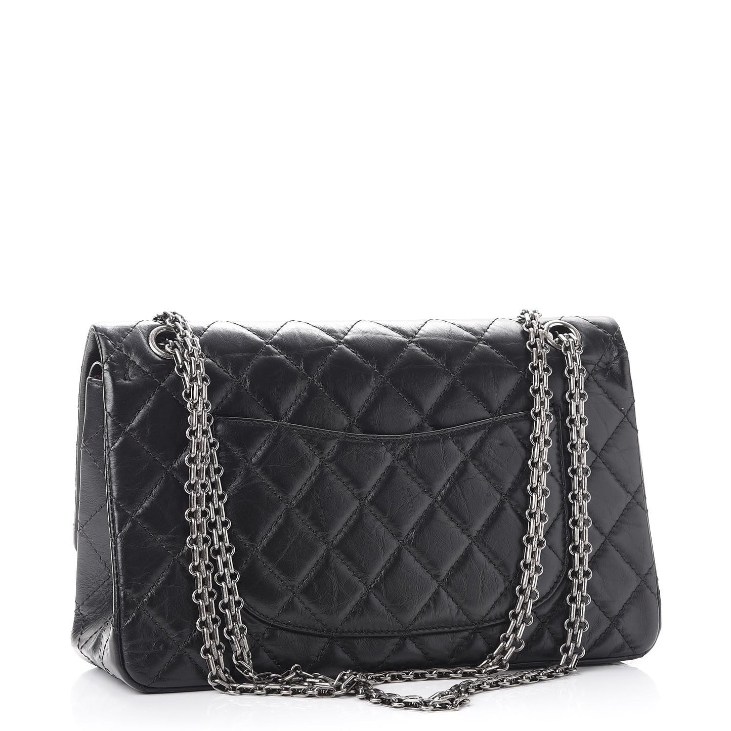 Aged Calfskin Quilted 2.55 Reissue 226 Flap Black