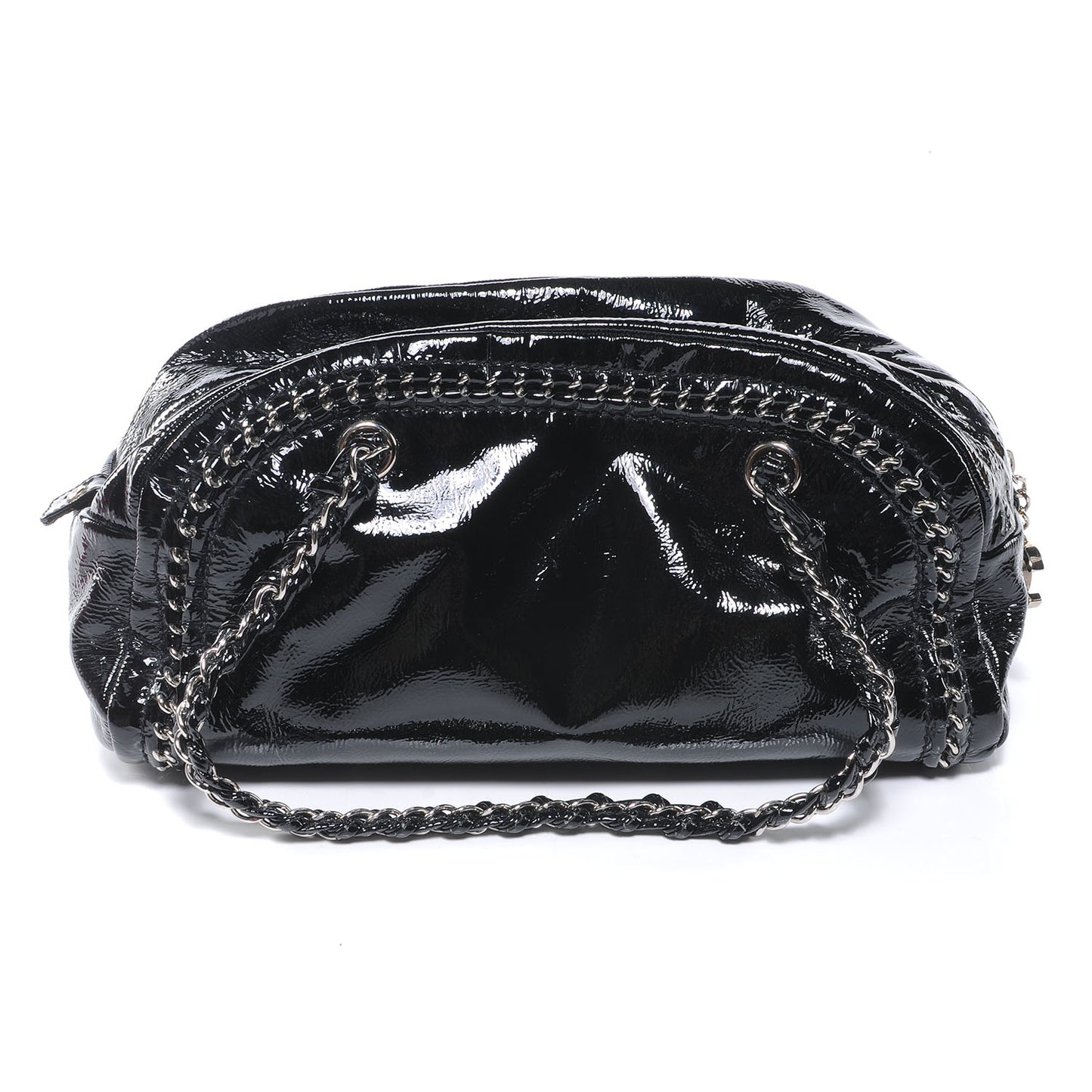Patent Luxe Ligne Medium Bowler Black