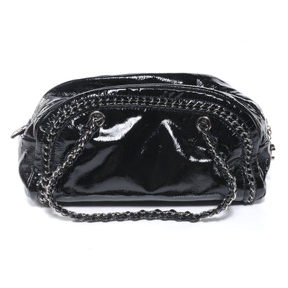 Chanel Patent Luxe Ligne Medium Bowler Black 3 of 6