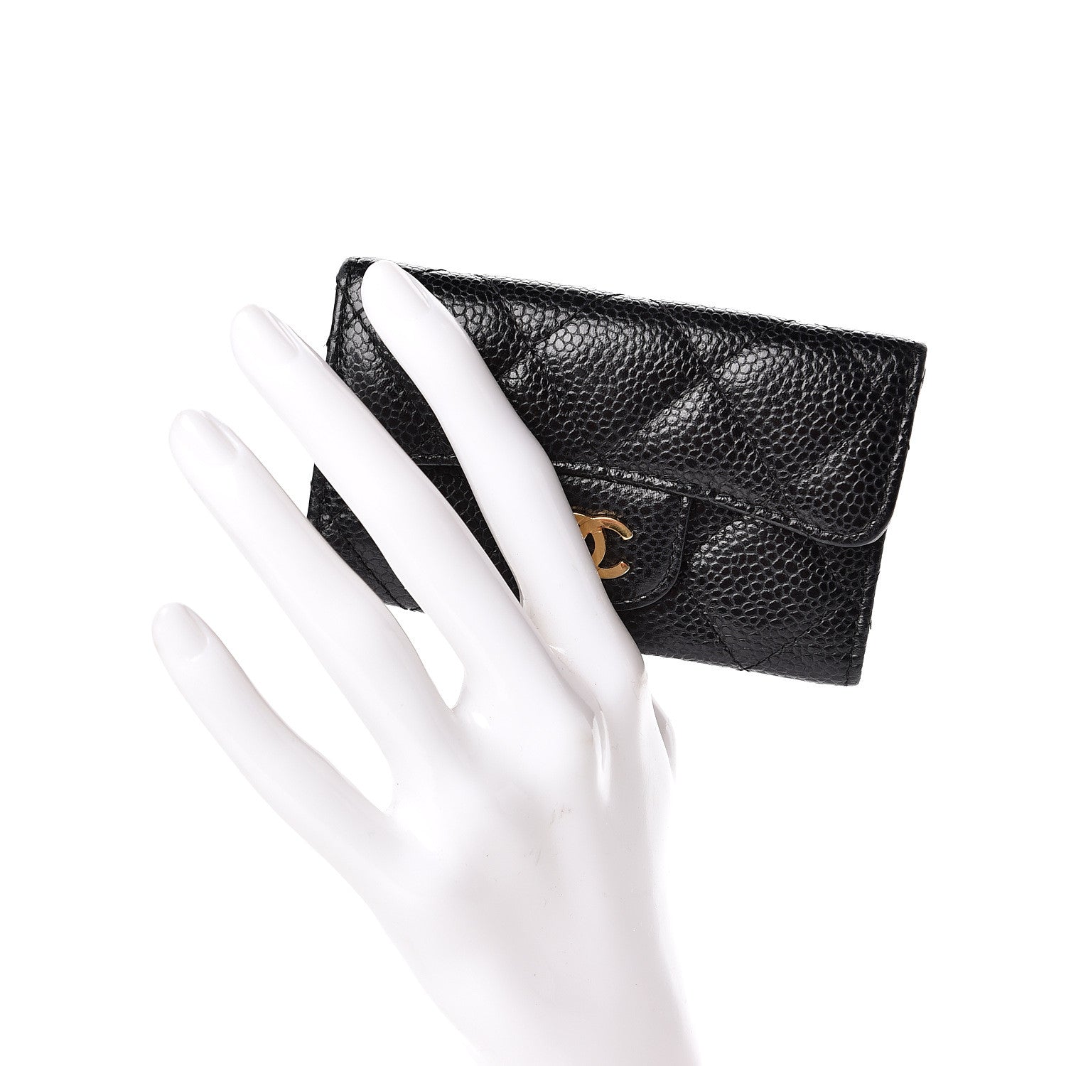Chanel Caviar Quilted 6 Key Holder Black 2 of 10
