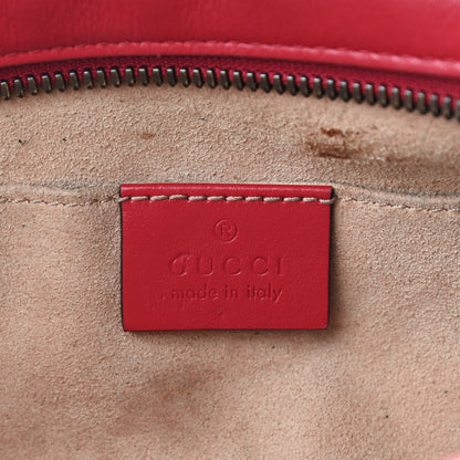 Gucci Calfskin Matelasse Small GG Marmont Chain Shoulder Bag Hibiscus Red 9 of 13