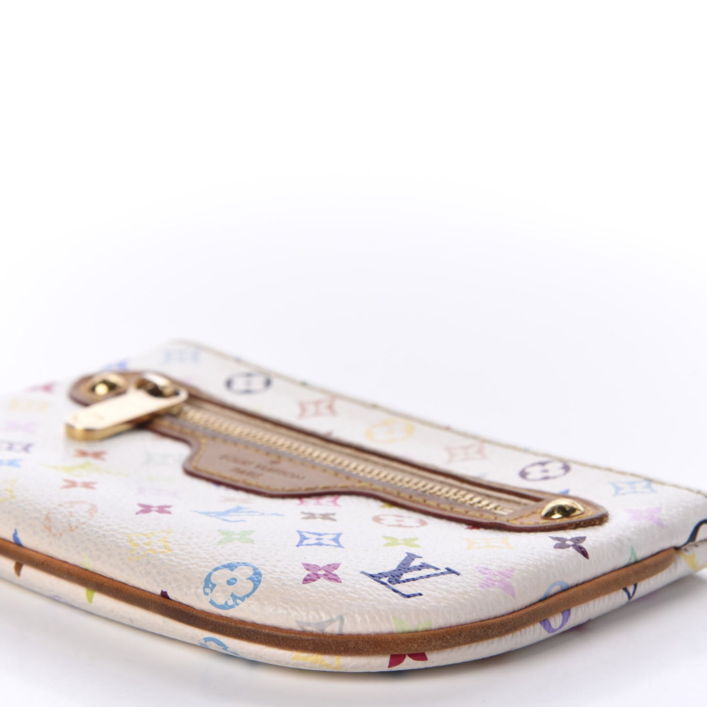 Monogram Multicolor Pochette Plate MM White