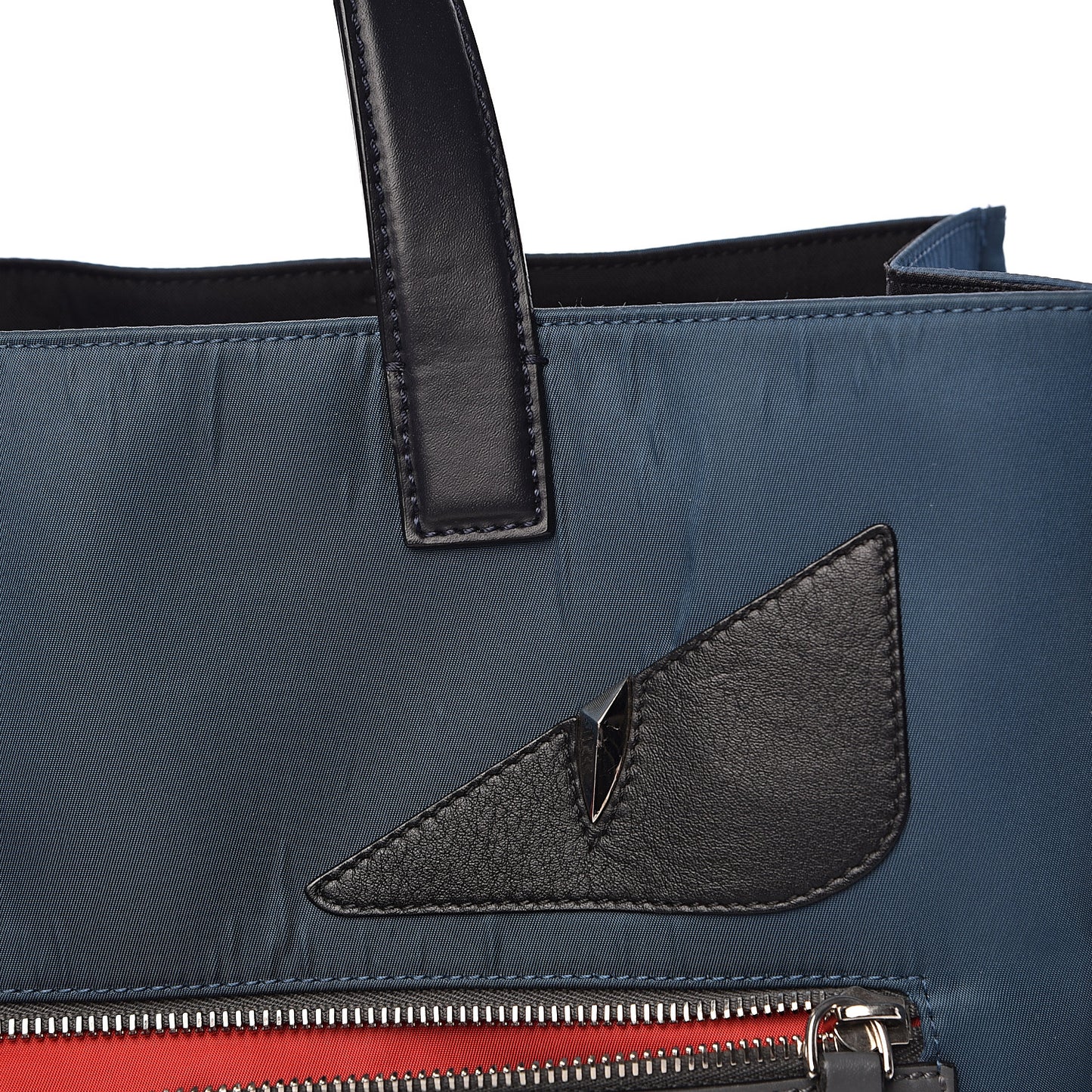 Nylon Vitello Bag Bug Tote Marine Acciaco