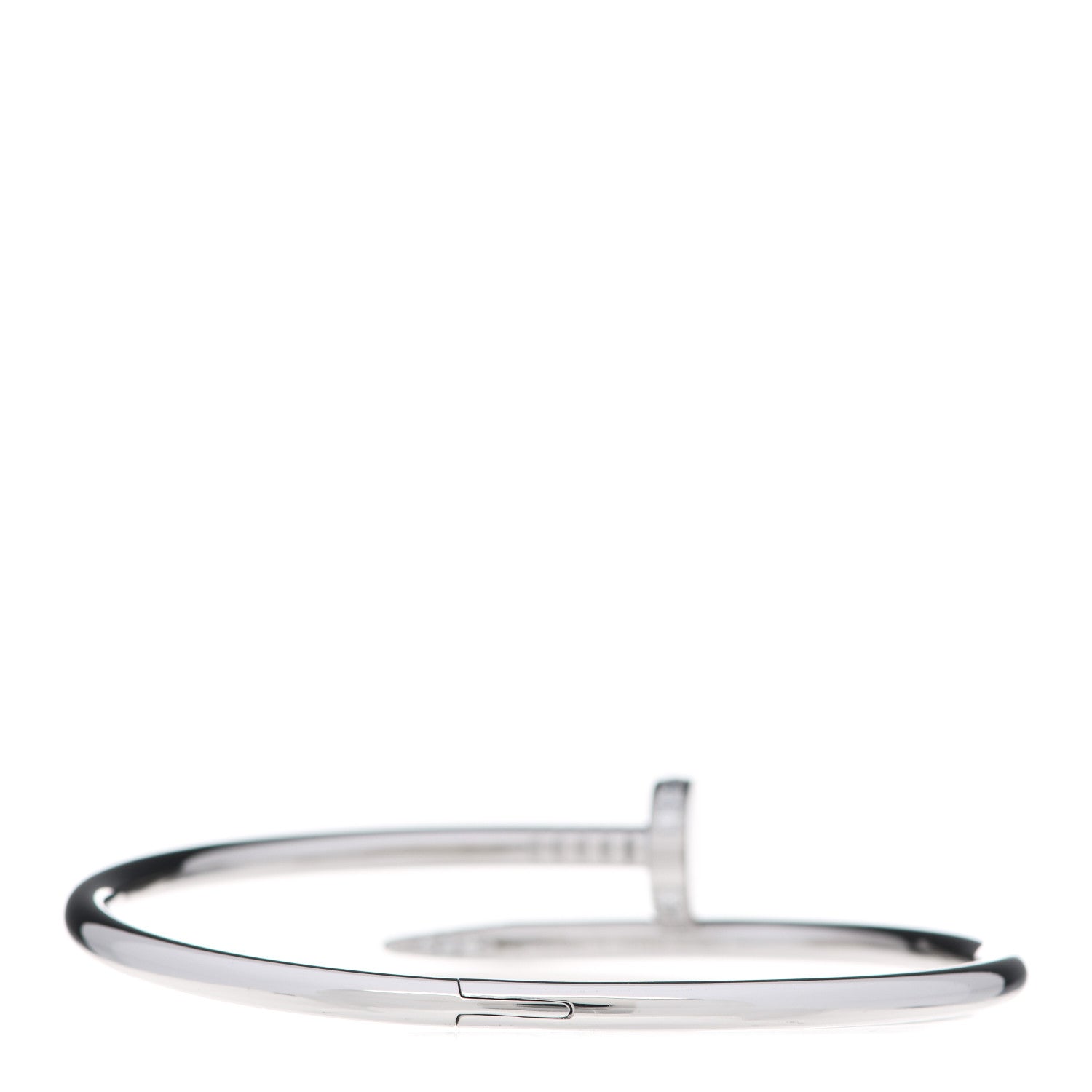 Cartier 18K White Gold Diamond Juste Un Clou Bracelet 18 3 of 5