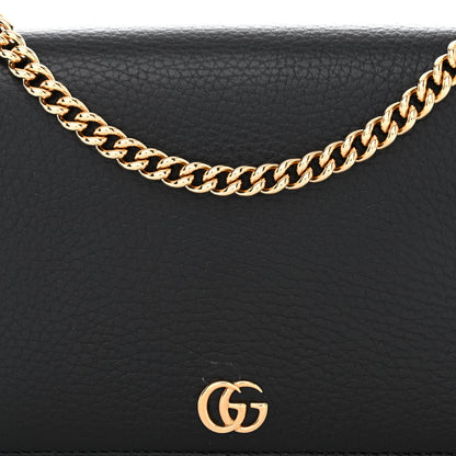 Gucci Calfskin Mini GG Marmont Chain Wallet Black 8 of 11