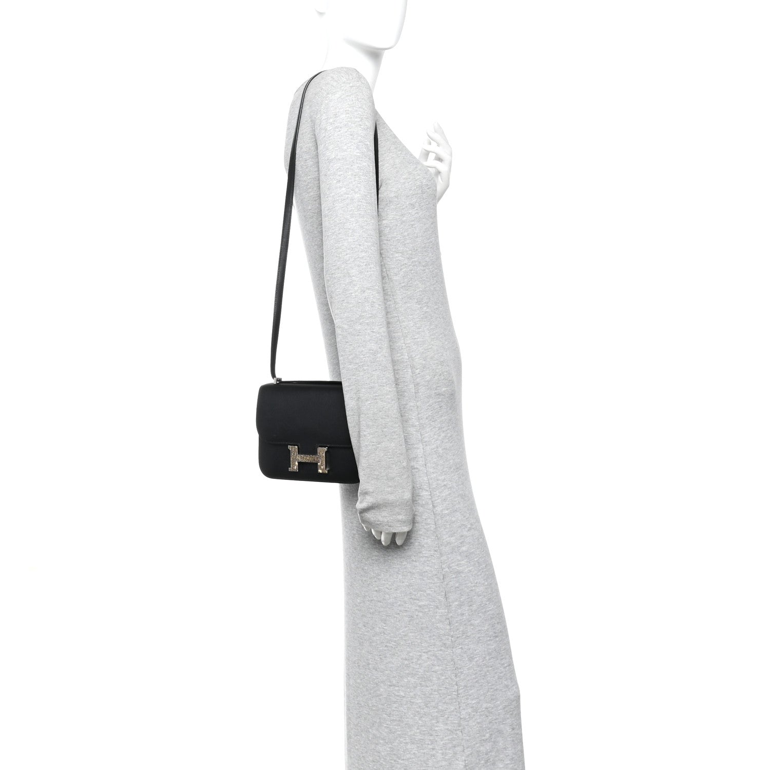Hermes Veau Monsieur Lizard Constance 18 Black Ombre 1863822