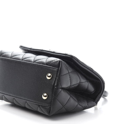 Chanel Caviar Quilted Extra Mini Coco Handle Flap Black 9 of 11