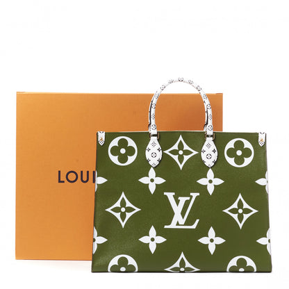 Louis Vuitton Monogram Giant Onthego GM Kaki Beige 8 of 8
