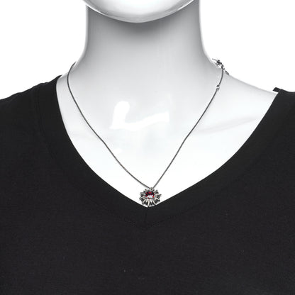 David Yurman Sterling Silver Garnet Starburst Pendant Necklace 2 of 7