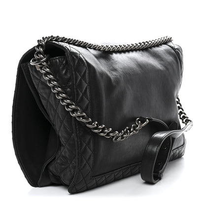 Chanel Calfskin Large Boy Reverso Flap Black 3 of 10