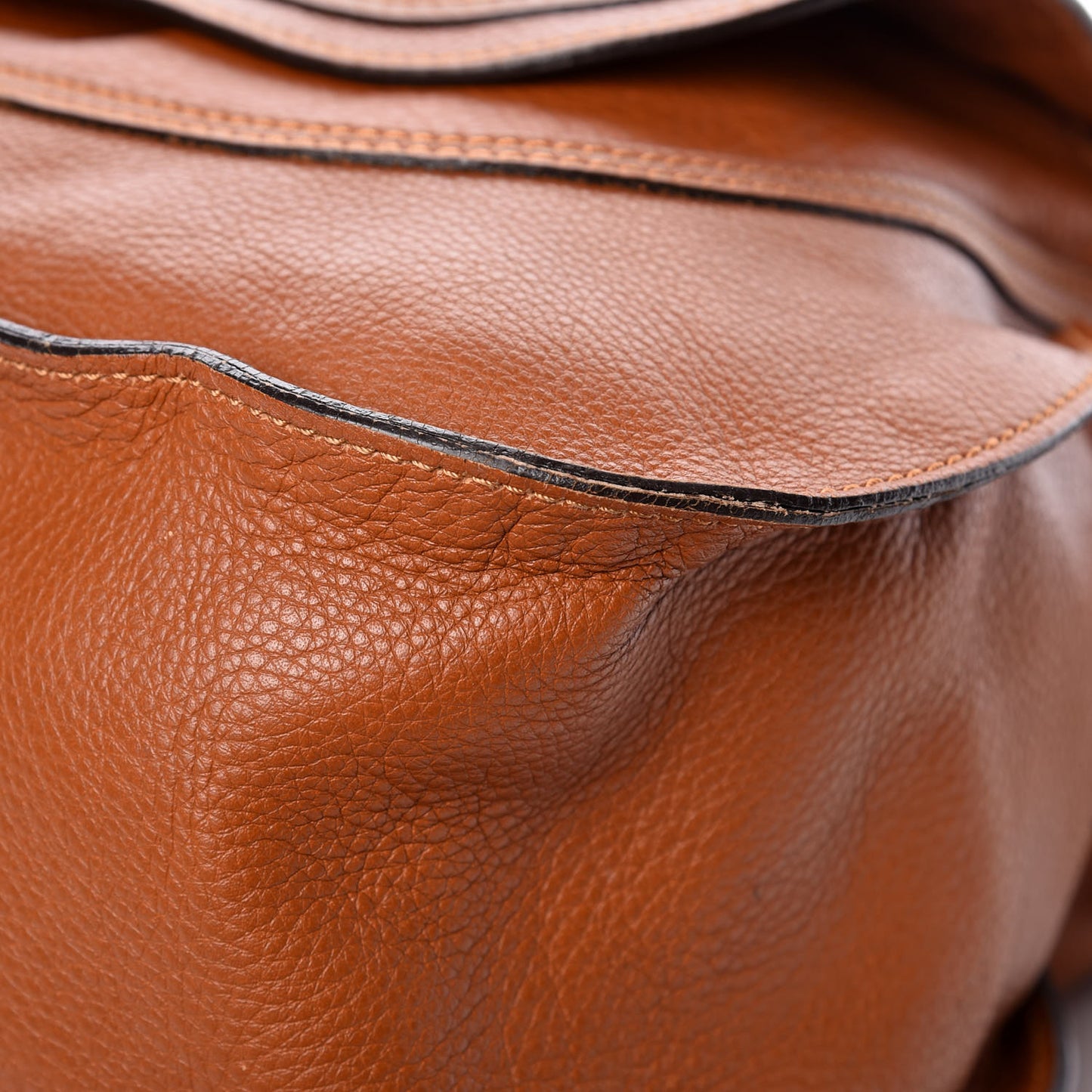Calfskin Large Marcie Satchel Tan