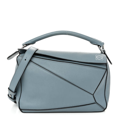 Loewe Calfskin Small Puzzle Bag Stone Blue 1 of 10