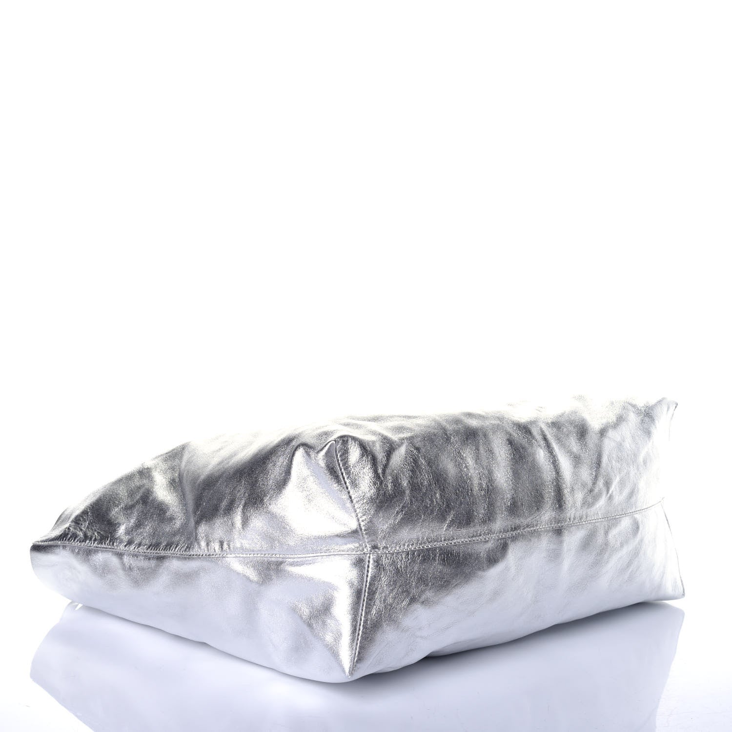 Mansur Gavriel Metallic Lambskin Oversized Tote Silver 4 of 8