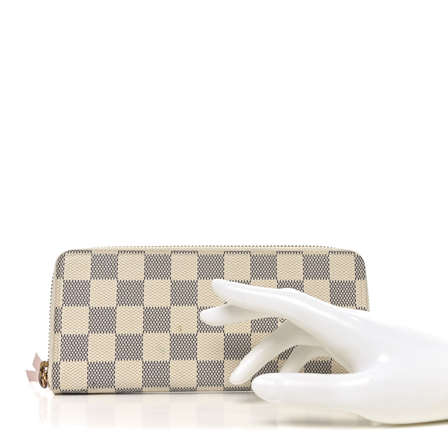 Louis Vuitton Damier Azur Clemence Wallet Rose Ballerine 2 of 6