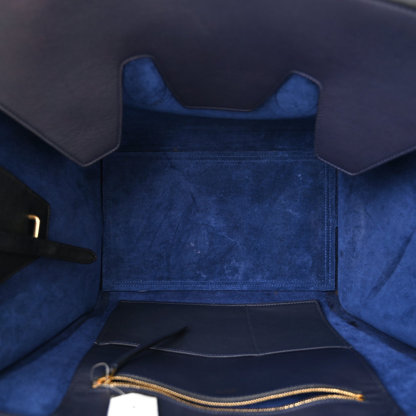 Smooth Calfskin Medium Tie Knot Tote Navy Blue