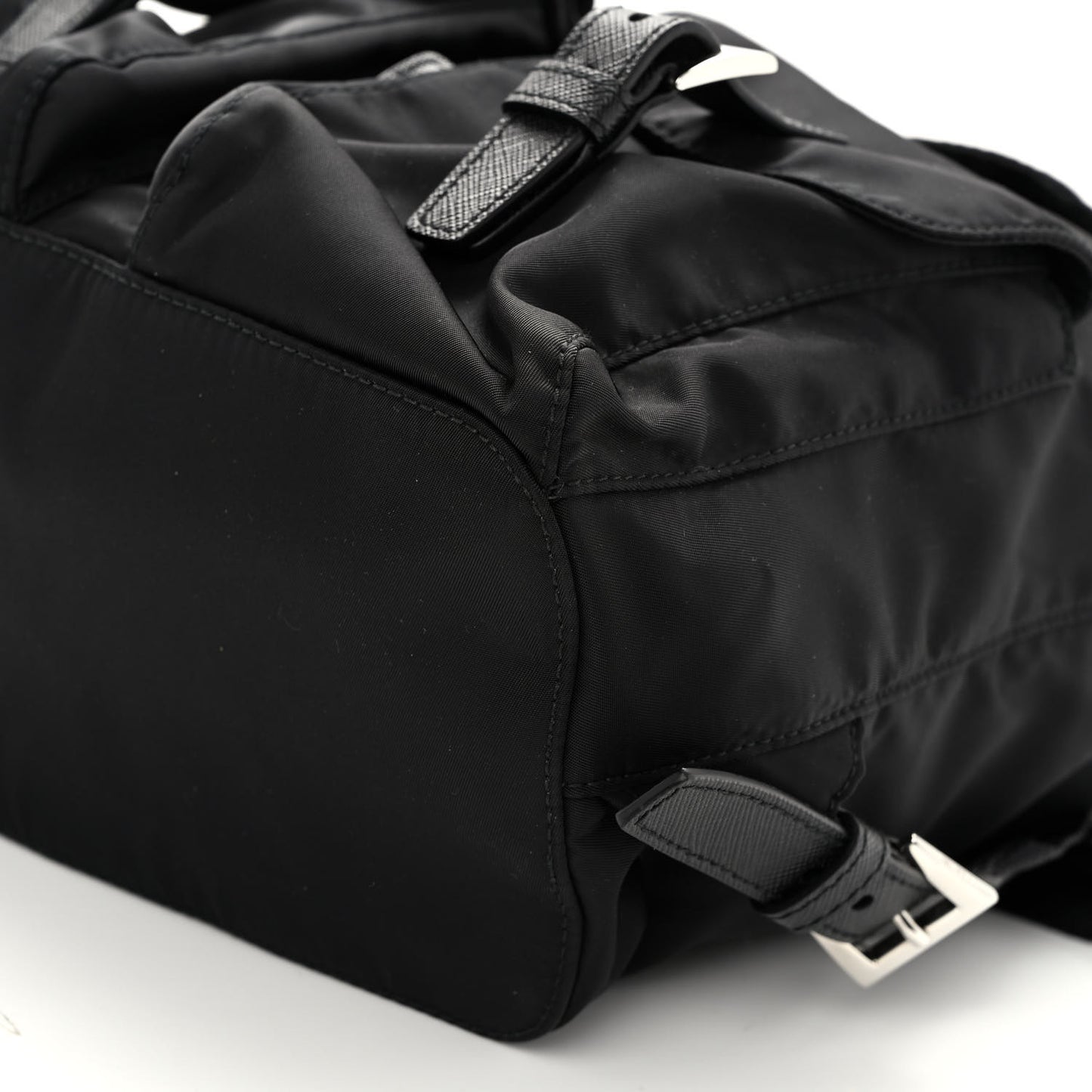 Tessuto Nylon Saffiano Small Backpack Black