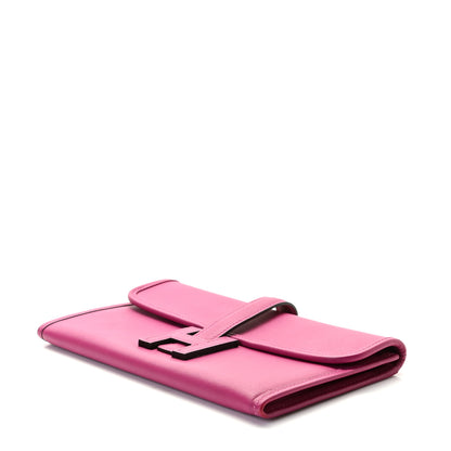 Hermes Swift Jige Duo Clutch Rose Pourpre Black 8 of 8
