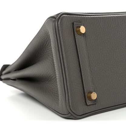 Hermes Togo Birkin 25 Etain 9 of 11