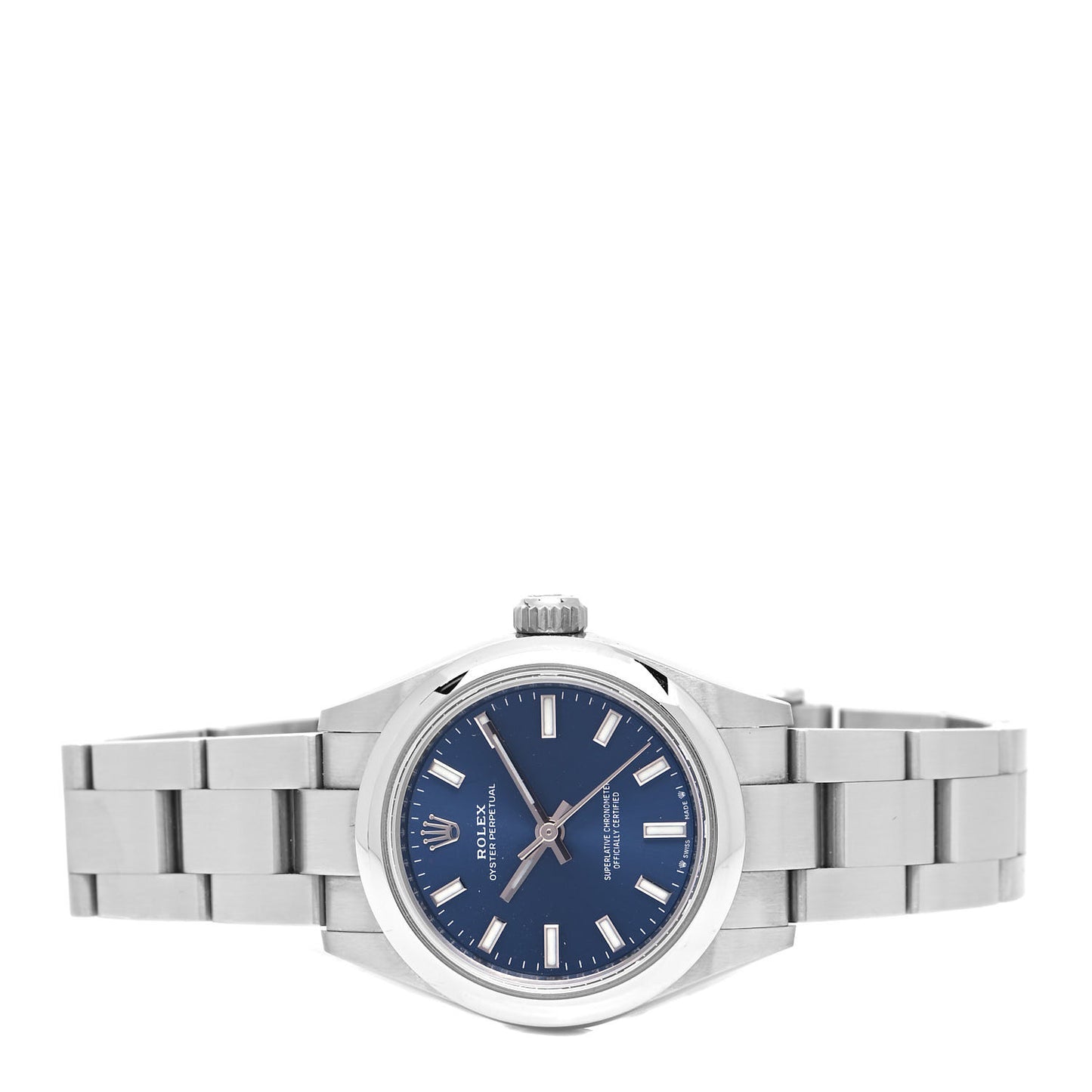 Stainless Steel 28mm Oyster Perpetual Watch Bright Blue 276200