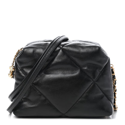 Chanel Lambskin Quilted Small Bowling Bag Black 1 of 9