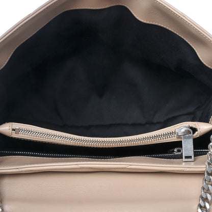 Saint Laurent Calfskin Y Quilted Monogram Medium Loulou Chain Satchel Dark Beige 6 of 9