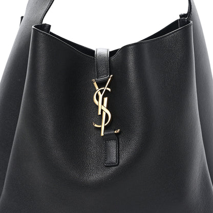 Saint Laurent Supple Calfskin Large Le 5 A 7 Soft Hobo  Black 8 of 10