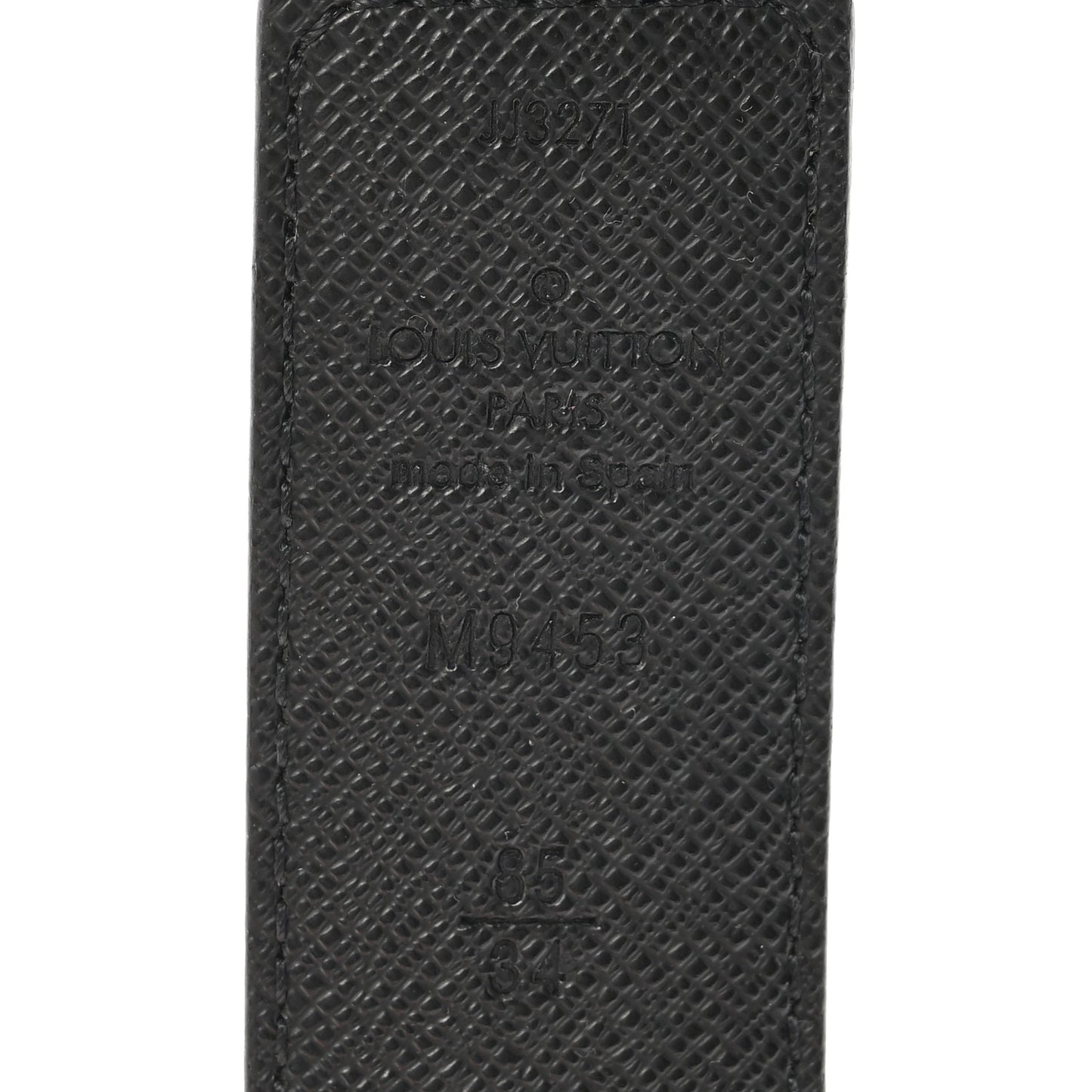 Calfskin Monogram 40mm LV Initiales Reversible Belt 85 34 Black